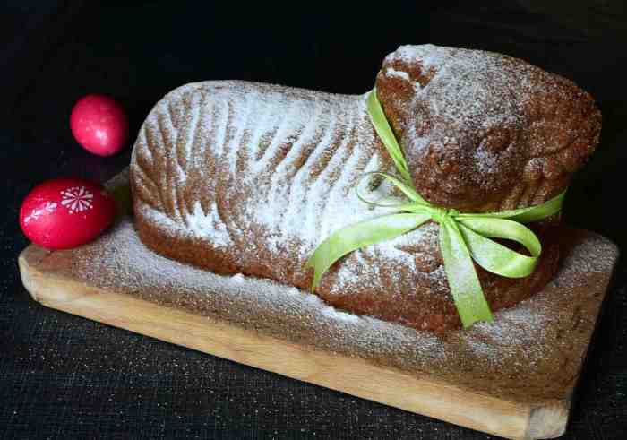 Easter lamb pound cake