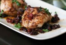 Seared monkfish with balsamic and sun dried tomatoes