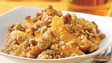 Easy peach crisp i