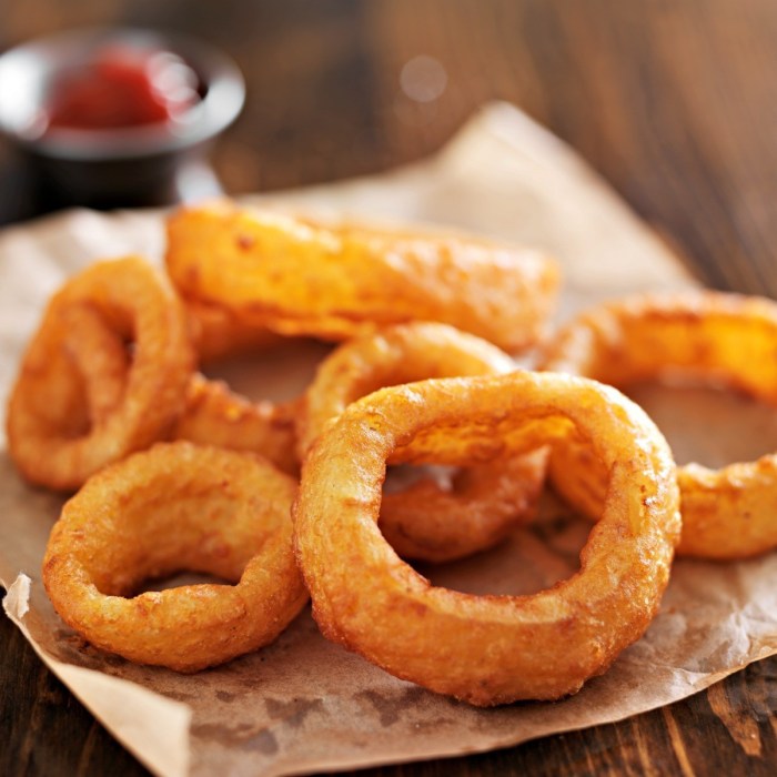 Onion rings batter beer battered hearth hospitality