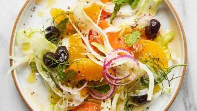 Spring salad with fennel and orange