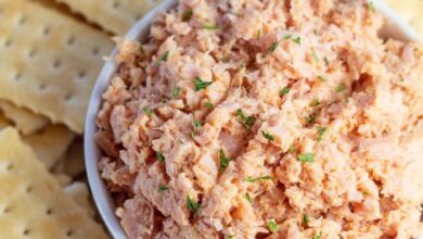 Homemade deviled ham spread