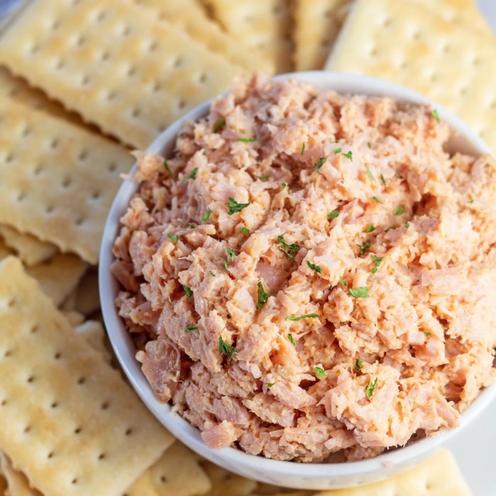 Homemade deviled ham spread