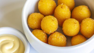 Deep fried corn meal sticks sorullitos de maiz with dipping sauce