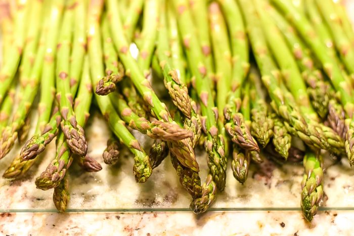 Asparagus parmesan crusted italian lady side