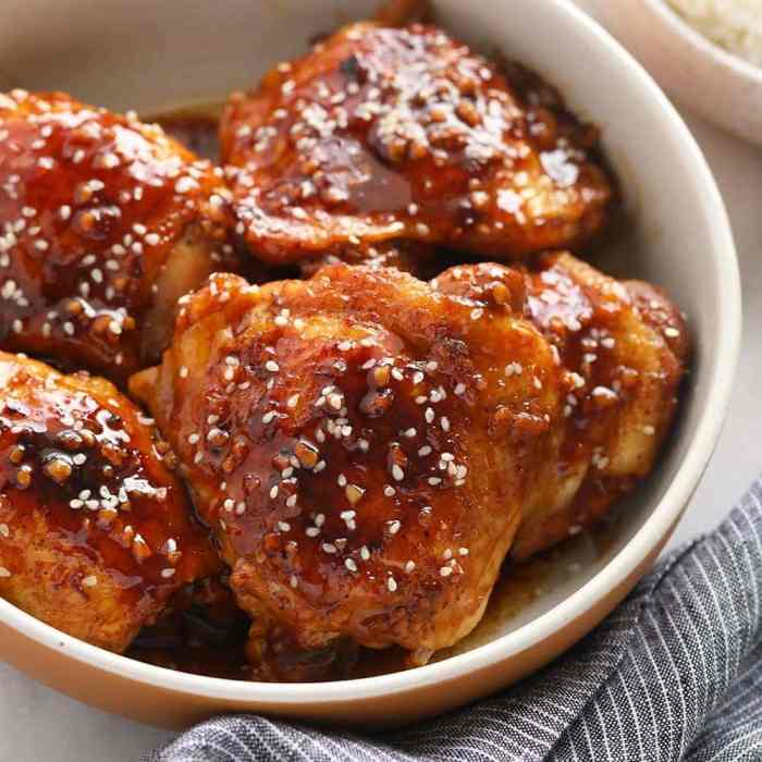 Honey garlic chicken thighs