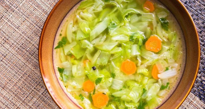 Irish bacon soup millet cabbage