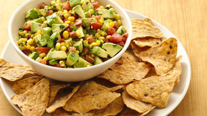 Corn and avocado salsa