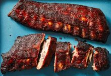 Sweet smoked pork ribs