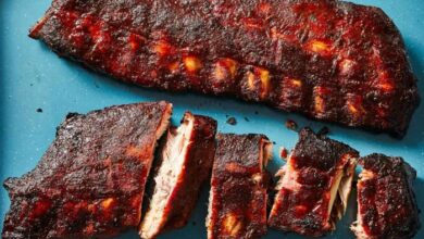 Sweet smoked pork ribs