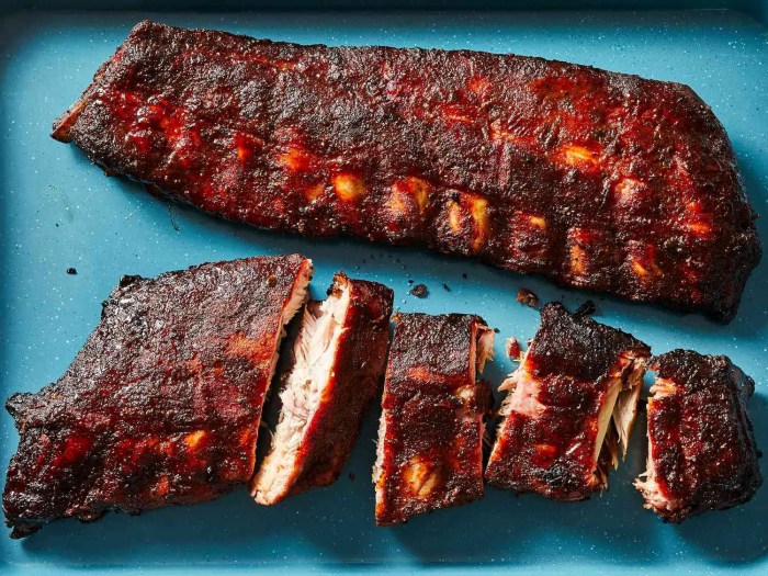 Sweet smoked pork ribs