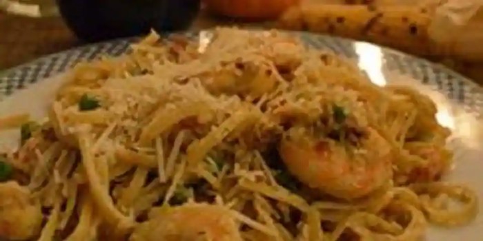 Amazing shrimp and langostino lobster linguine