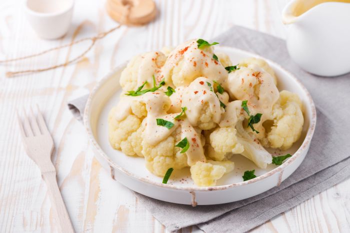 Cauliflower with cheese sauce