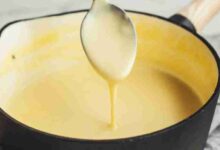 Homemade cheddar cheese sauce