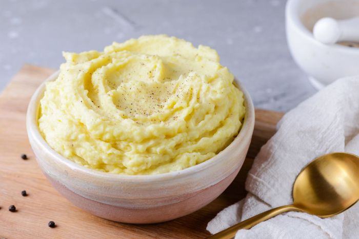 Mashed sweet potatoes in the microwave