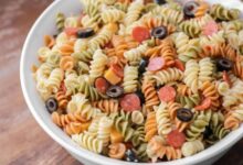 Pasta salad italian recipe dressing easy recipes simple parties salads color colorful tomatoes ideas delicious cooking style peppers sweet weeknight