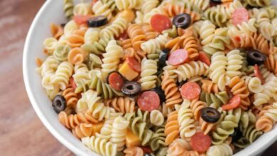 Pasta salad italian recipe dressing easy recipes simple parties salads color colorful tomatoes ideas delicious cooking style peppers sweet weeknight