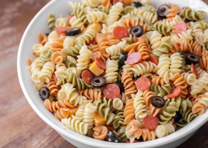 Pasta salad italian recipe dressing easy recipes simple parties salads color colorful tomatoes ideas delicious cooking style peppers sweet weeknight