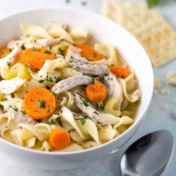 Easy slow cooker chicken noodle soup