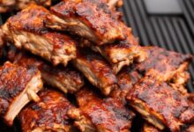 Easy st louis style pork ribs on gas grill