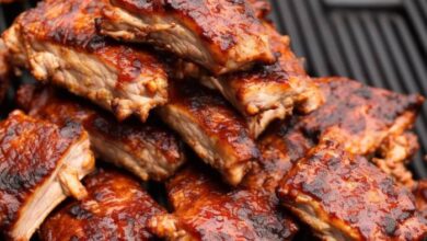 Easy st louis style pork ribs on gas grill