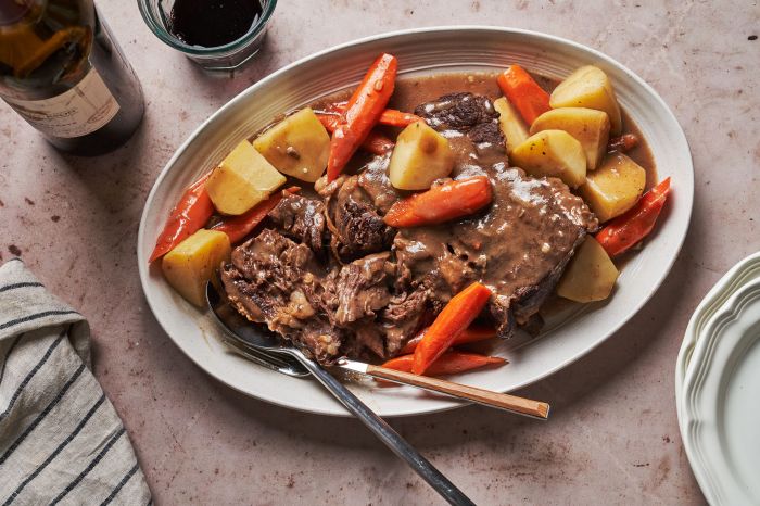 Pot roast with vegetables