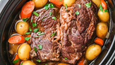 Slow cooker sweet and sour pot roast