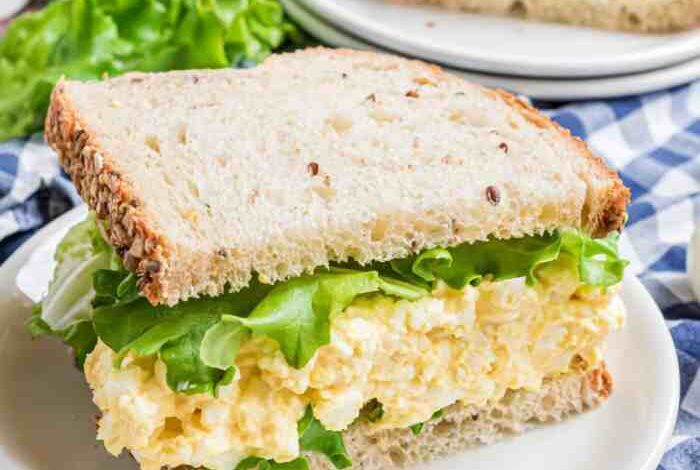 Delicious egg salad for sandwiches