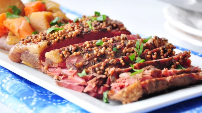 Apple and brown sugar corned beef