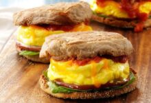 Donut pan egg sandwiches