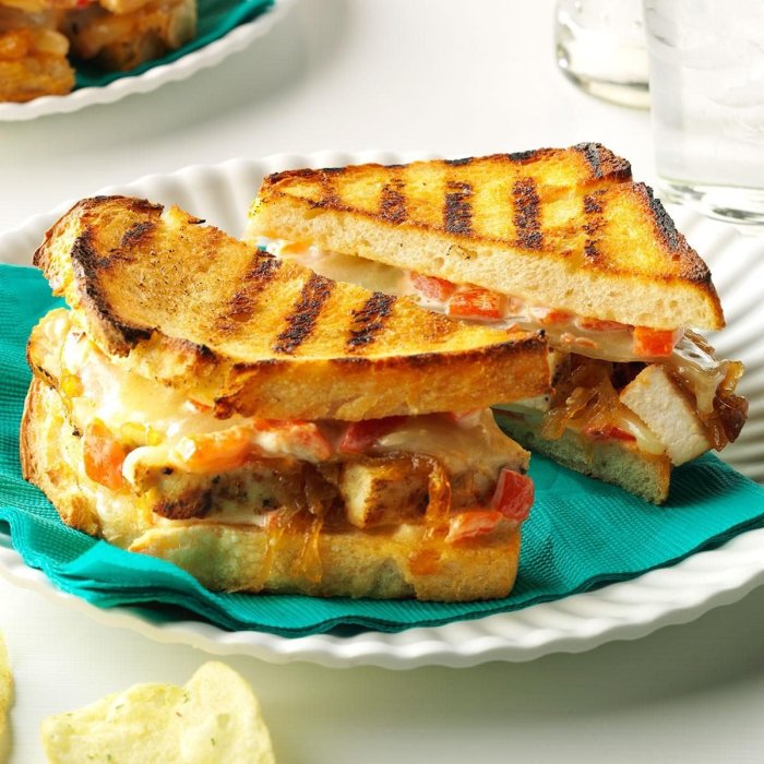 Lazy chicken parmesan grilled cheese