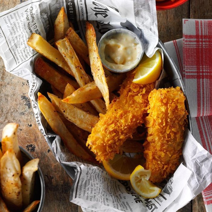 Air fryer fish and chips