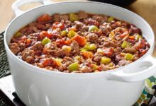 Ground beef chili with beans