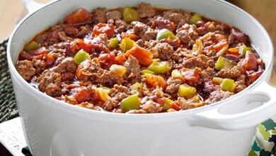 Ground beef chili with beans