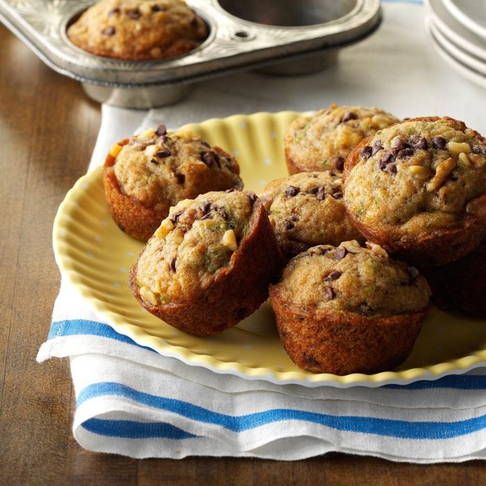 Zucchini chocolate chip muffins