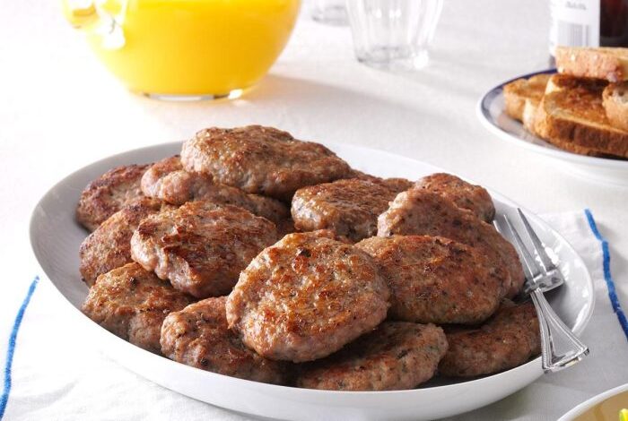 Homemade beef breakfast sausage patties