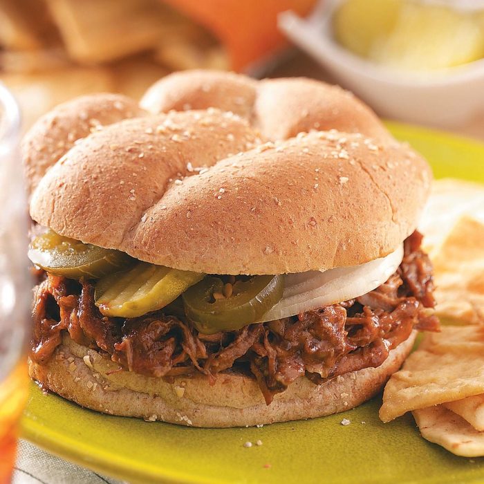 Barbecue beef for sandwiches