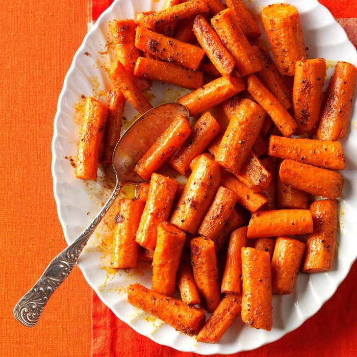 Oven roasted carrots and onions