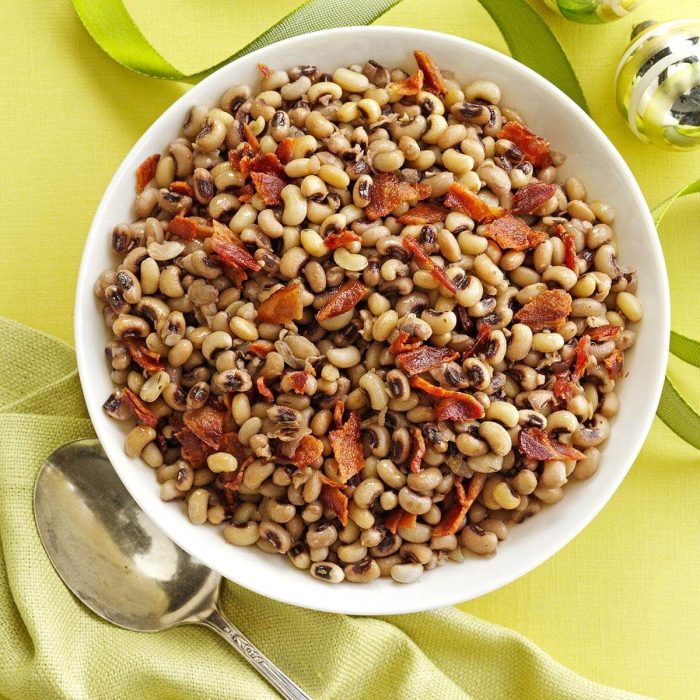 Black eyed peas with bacon