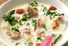 Sausage potato and kale soup