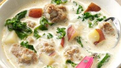 Sausage potato and kale soup