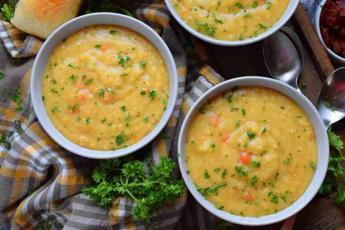 Vegan split pea soup i