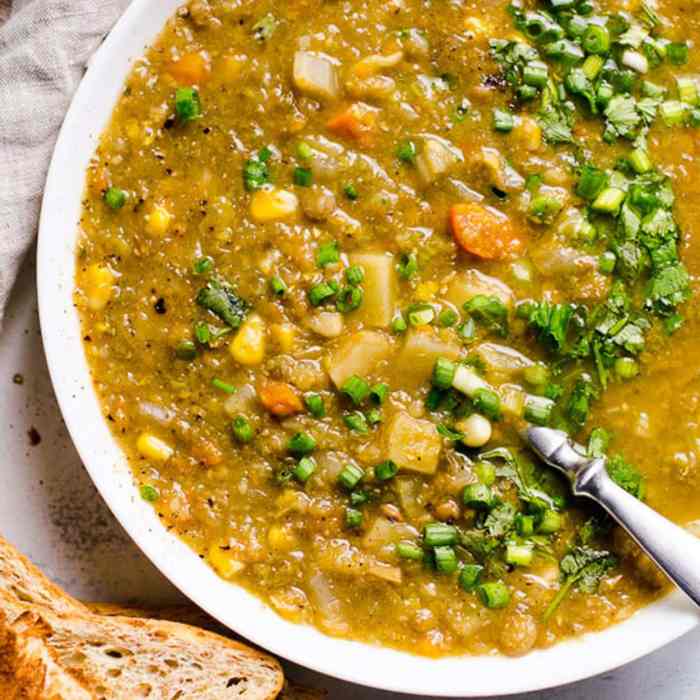 Slow cooker chicken and lentil soup