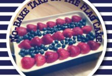 No bake cheesecake flag cake