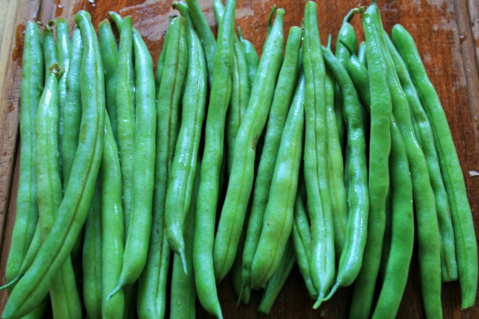 Fresh green beans with heaven sauce