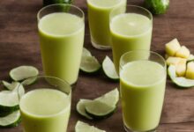 Fresh pineapple cucumber juice