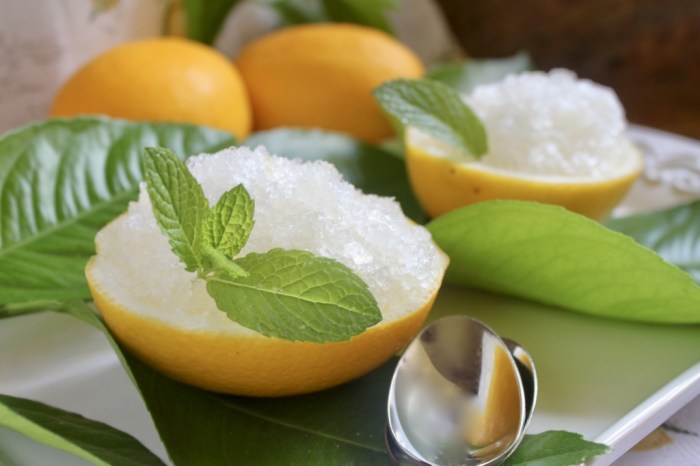 Authentic sicilian granita al limone