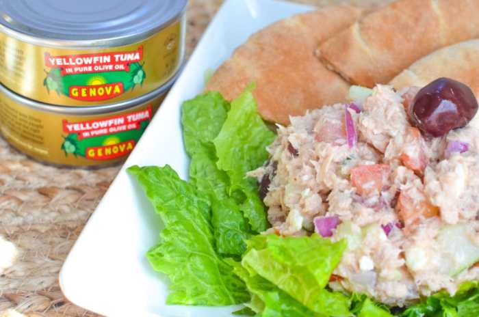 Greek style tuna salad