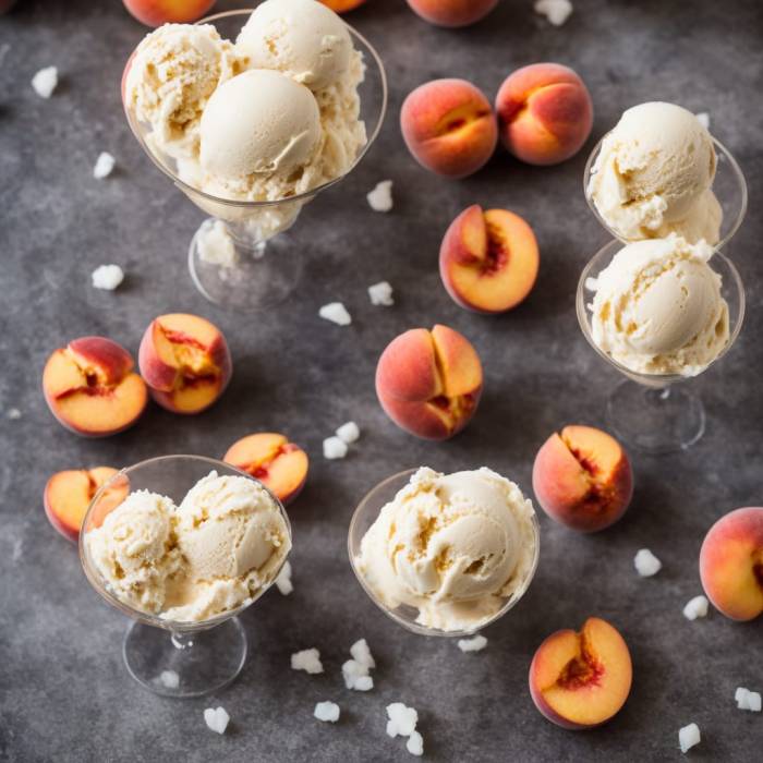 Georgia peach homemade ice cream