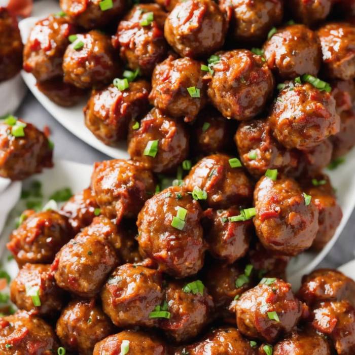 Giant bacon wrapped meatballs